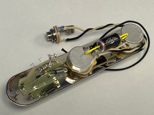 Pre-Wired Premium Vintage Tele/Esquire/4-way Upgrade Kit with Nickel Control Plate & Knobs