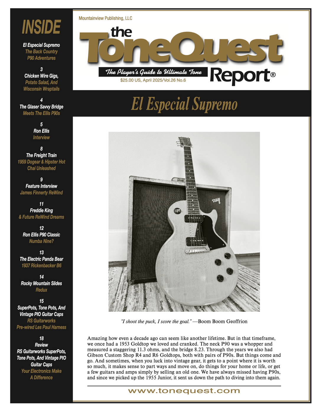 RS Guitarworks Featured in The ToneQuest Report: Raising the Standard for True Tone
