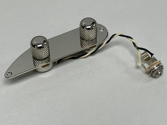 Pre-Wired Premium Vintage P-Bass Upgrade Kit with Nickel Control Plate & Knobs