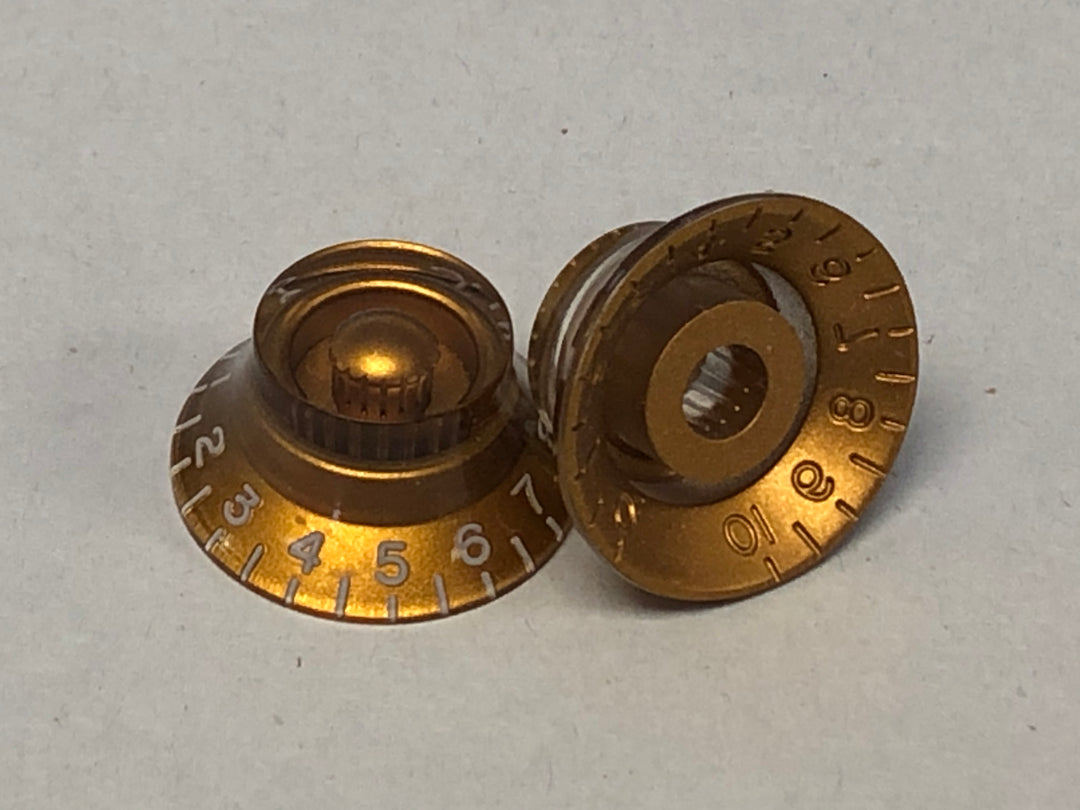 Gold 50's Top Hat Knobs - Pair