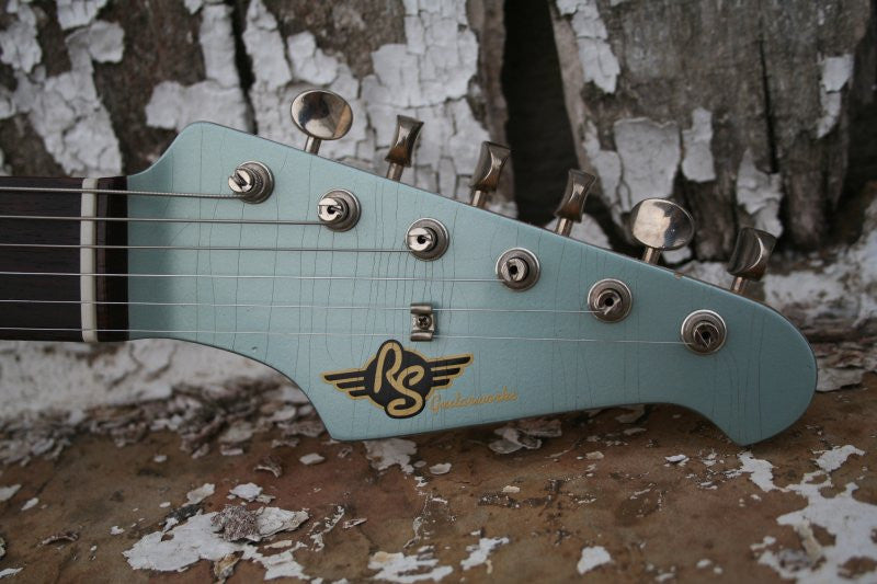 SPARROW GUITARS フルアコ ファイヤーパターン ビグスビー 銀色